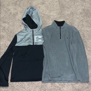 Boys XL Under Armour & Old Navy hoodies